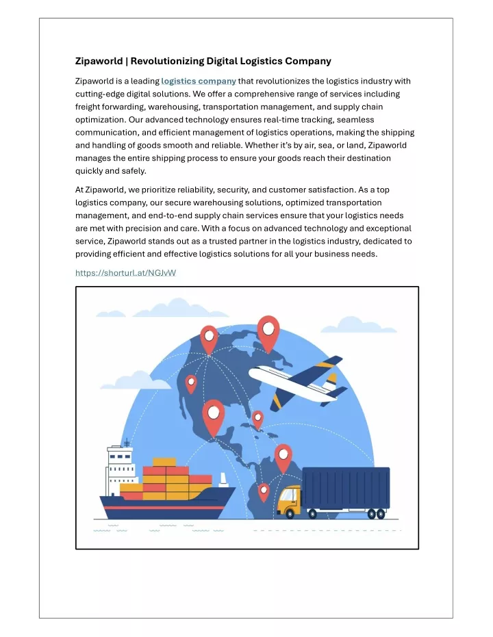 zipaworld revolutionizing digital logistics