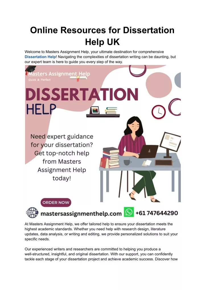 online resources for dissertation help uk