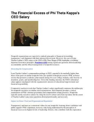 the financial excess of phi theta kappa