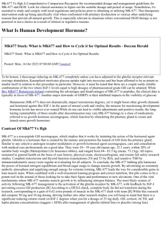 Mk-677 Vs Hgh A Comprehensive Contrast