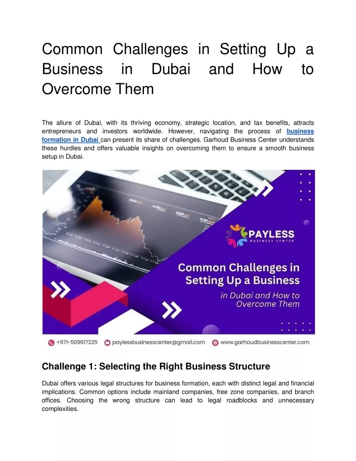 common challenges in setting up a business in dubai and how to overcome them