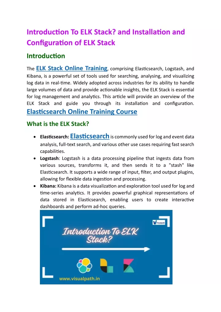 introduction to elk stack and installation