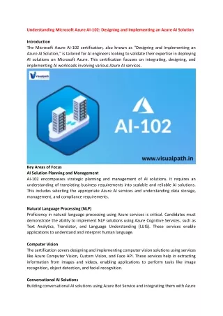 understanding microsoft azure ai 102 designing