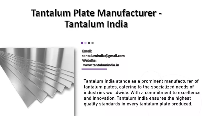 tantalum plate manufacturer tantalum india