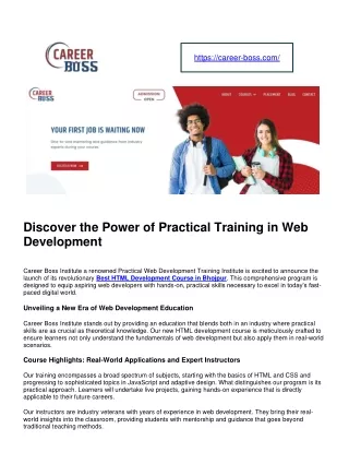 Discover the Power of Practical Training in Web Development