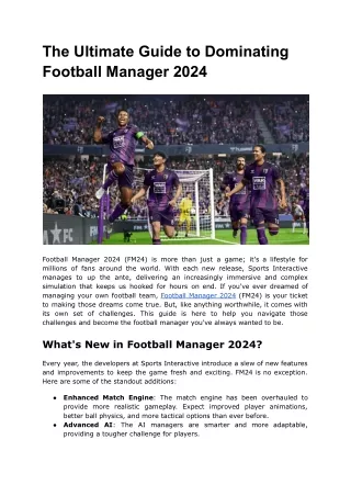 the ultimate guide to dominating football manager