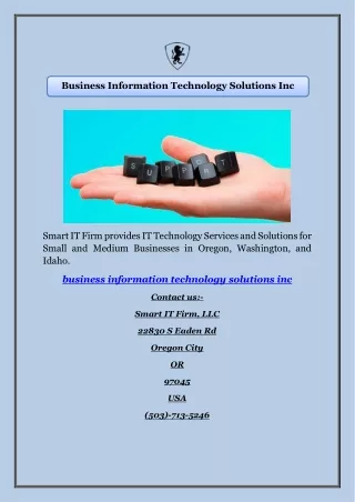 Business Information Technology Solutions Inc