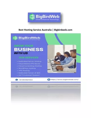 Best Hosting Service Australia | Bigbirdweb.com