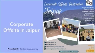 Corporate Team Outing in Jaipur | Corporate Offsite Tour