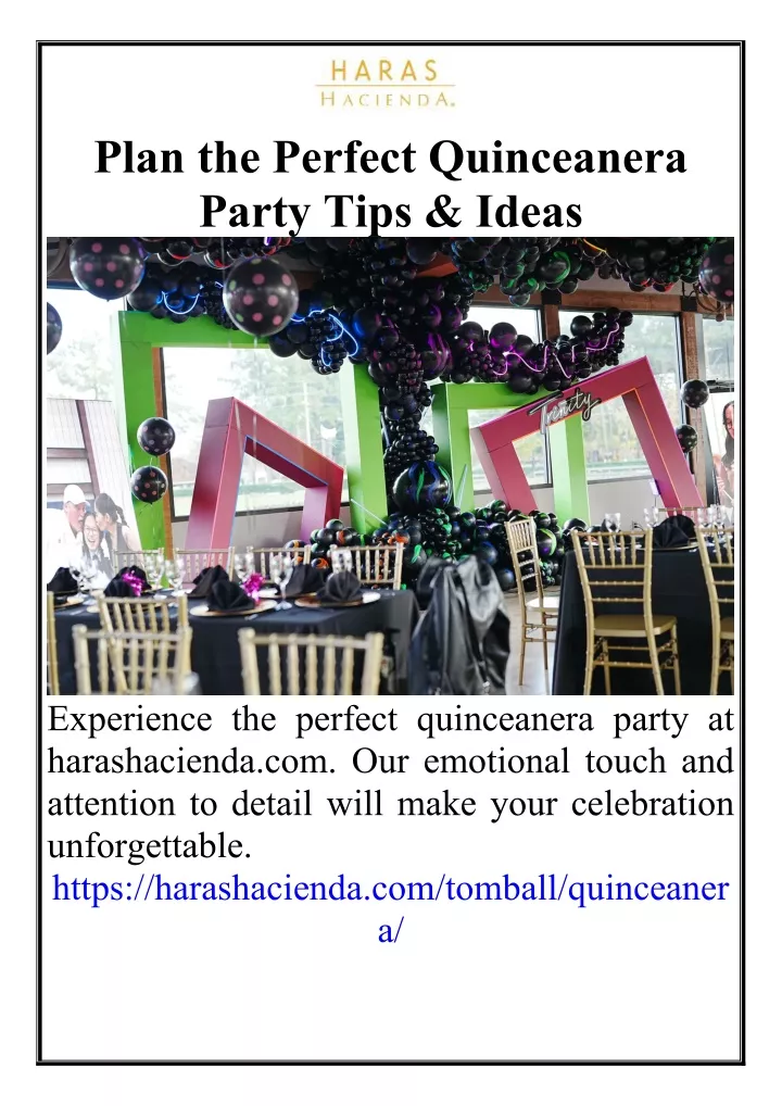 plan the perfect quinceanera party tips ideas