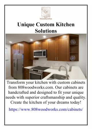 Unique Custom Kitchen Solutions