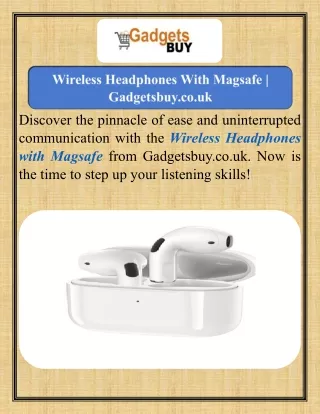 Wireless Headphones With Magsafe  Gadgetsbuy.co.uk