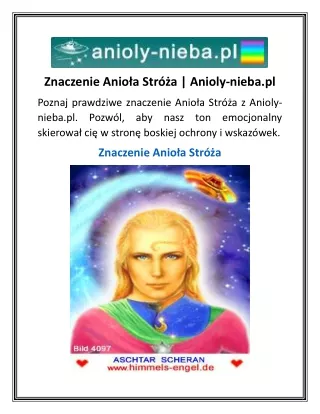 znaczenie anio a str a anioly nieba pl
