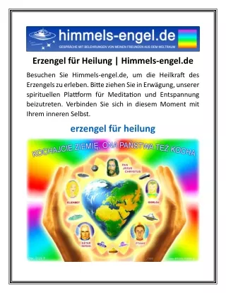erzengel f r heilung himmels engel de