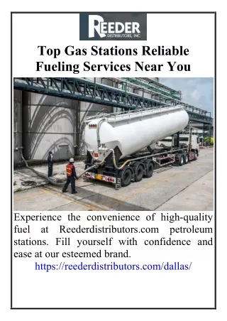 Top Gas Stations Reliable Fueling Services Near You