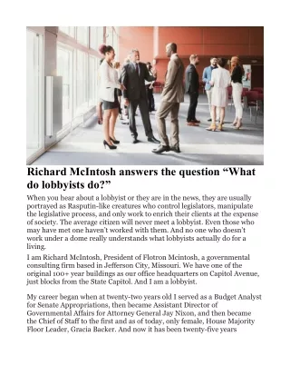 richard mcintosh answers the question what