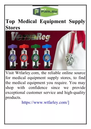 Top Medical Equipment Supply Stores