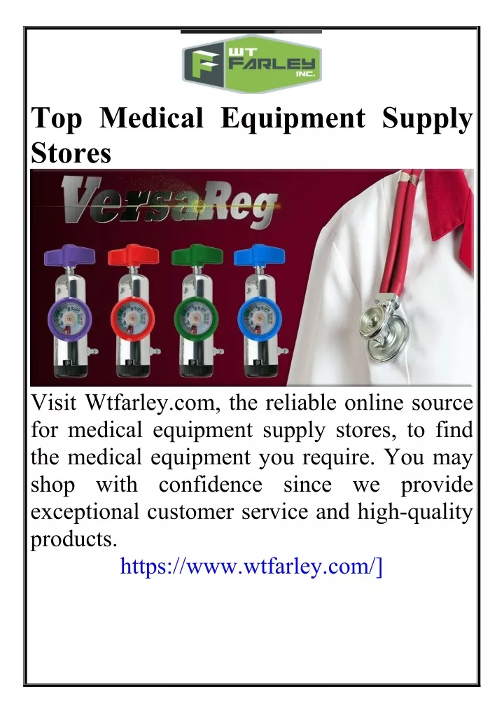 top medical equipment supply stores