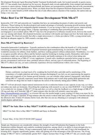 Mk-677: Description, Advantages, Negative Effects