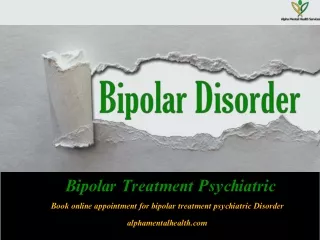 Book online appointment for bipolar treatment psychiatric Disorder