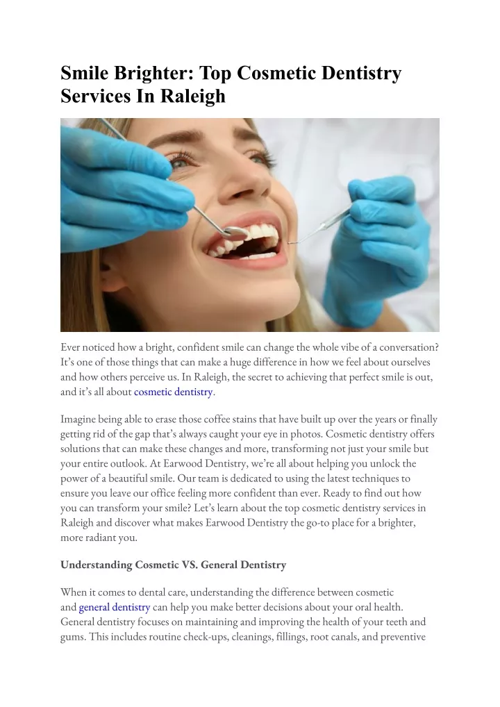 smile brighter top cosmetic dentistry services