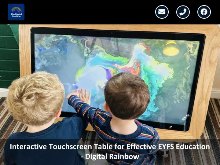 interactive touchscreen table for effective eyfs