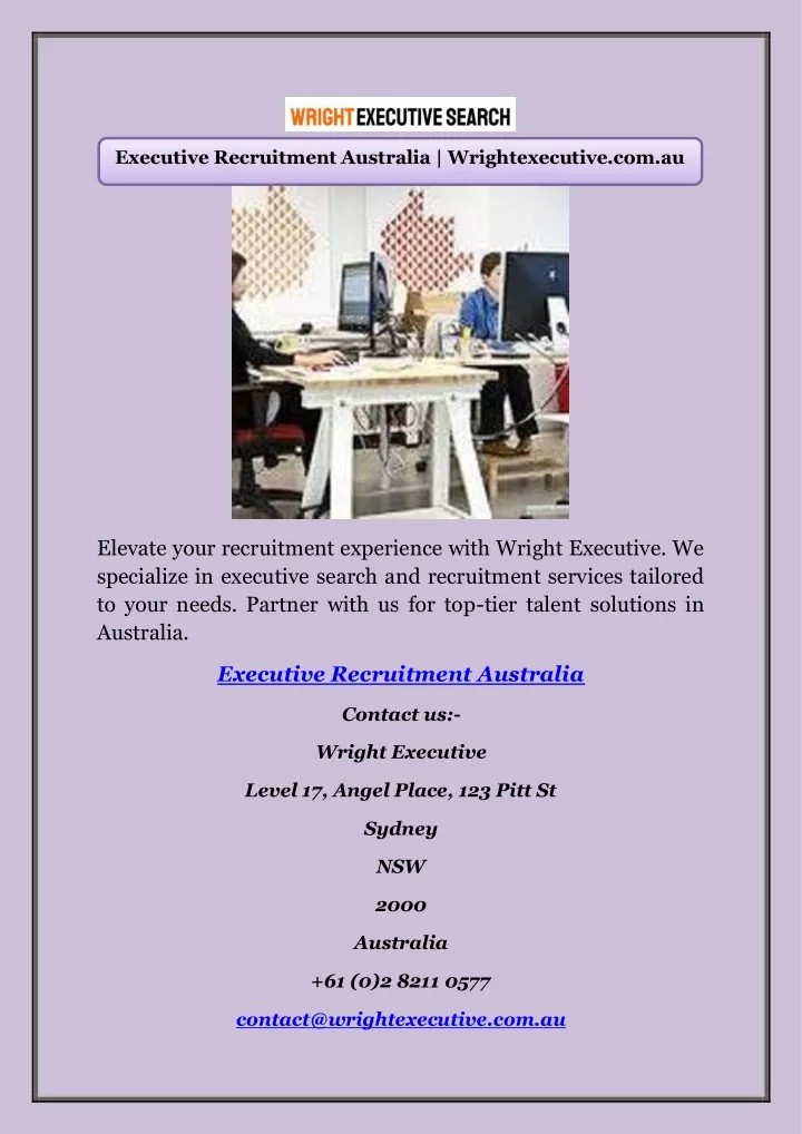 executive recruitment australia wrightexecutive