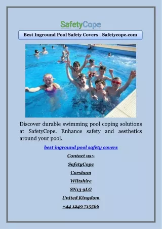 Best Inground Pool Safety Covers | Safetycope.com