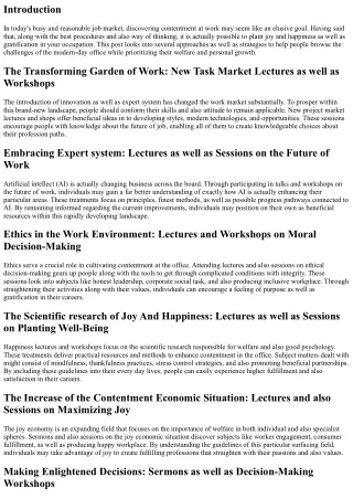Planting Contentment at the workplace: Procedures for a Fulfilling Occupation