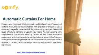 Automatic Curtains For Home