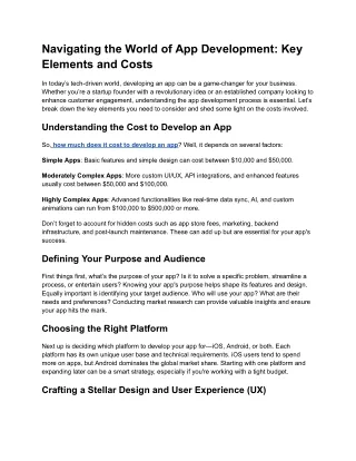 navigating the world of app development