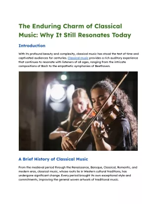the enduring charm of classical music