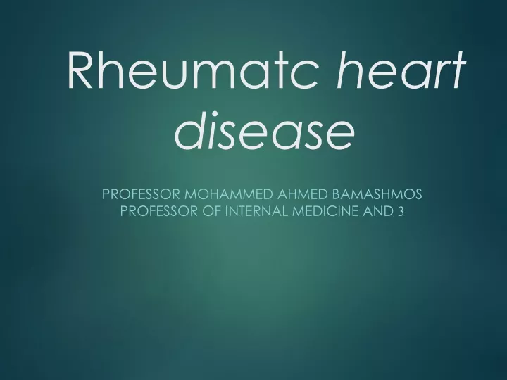 rheumat c heart disease