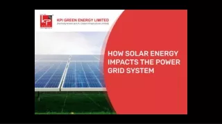 How Solar Energy Impacts The Power Grid System