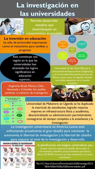 Investigacion en la universidades C y T Francesco
