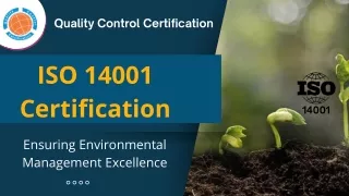 ISO 14001 Certification | Quality Control Certification