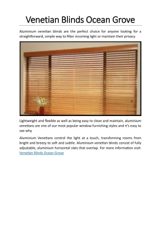 Venetian Blinds Ocean Grove