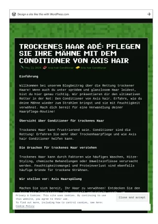 Trockenes Haar adé Pflegen Sie Ihre Mähne mit dem Conditioner von Axis hair