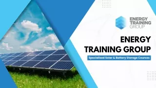 Enroll in Our Solar Training Course and Become a Certified Solar Installer - ETG