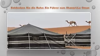 Entdecken Sie die Ruhe Ein Führer zum Shangri-La Oman