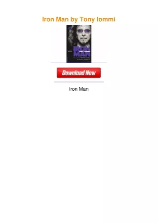 Iron Man by Tony Iommi