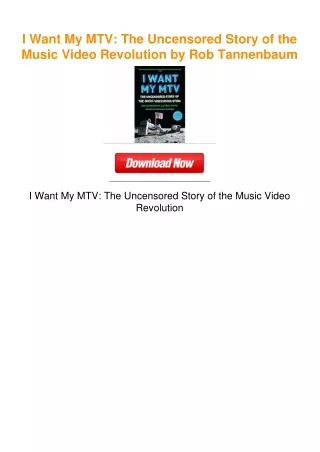 I Want My MTV: The Uncensored Story of the Music Video Revolution by Rob