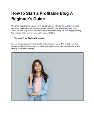 how to start a profitable blog a beginner s guide