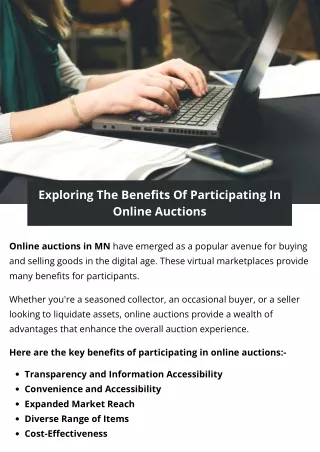 Exploring The Benefits Of Participating In Online Auctions