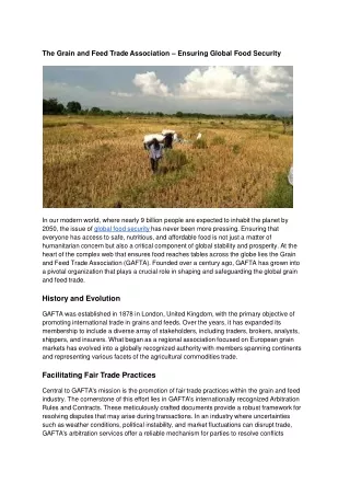 the grain and feed trade association ensuring