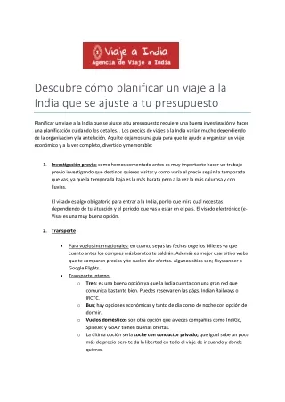 Descubre cómo planificar un viaje a la India que se ajuste a tu presupuesto