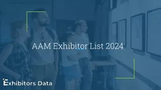 AAM Exhibitor List 2024