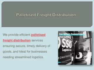 Palletised Freight Distribution