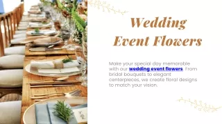 Wedding Event Flowers