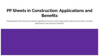 PP Sheets in Construction_ Applications and Benefits